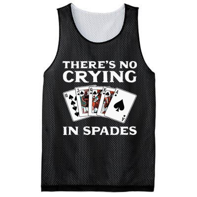 Theres No Crying In Spades Card Game Mesh Reversible Basketball Jersey Tank
