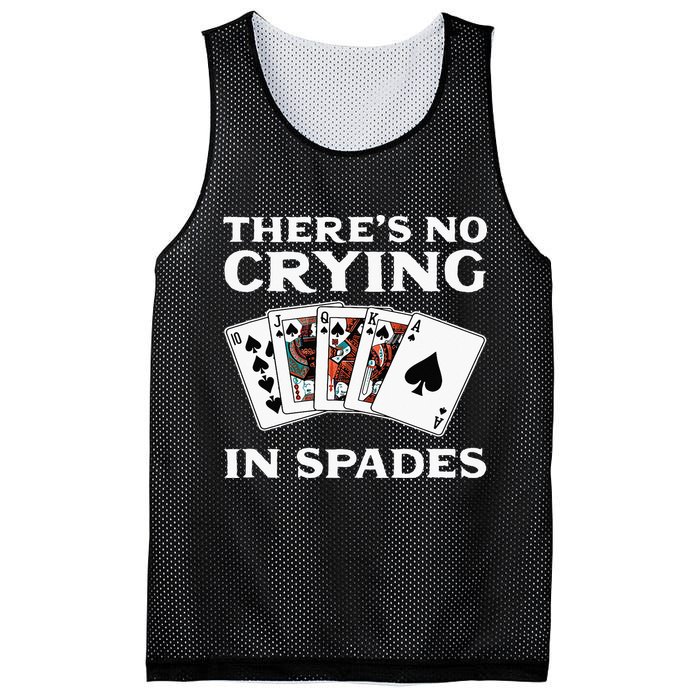 Theres No Crying In Spades Card Game Mesh Reversible Basketball Jersey Tank