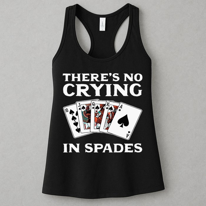 Theres No Crying In Spades Card Game Womens Tank Top