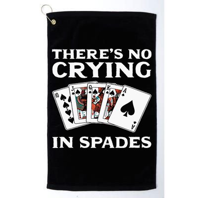 Theres No Crying In Spades Card Game Golf Towel