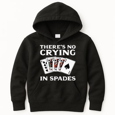 Theres No Crying In Spades Card Game Kids Hoodie