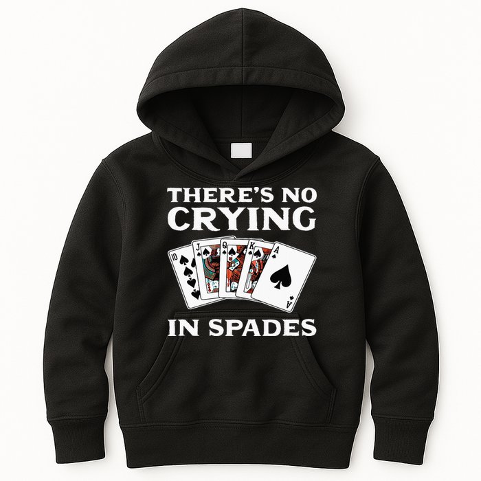 Theres No Crying In Spades Card Game Kids Hoodie