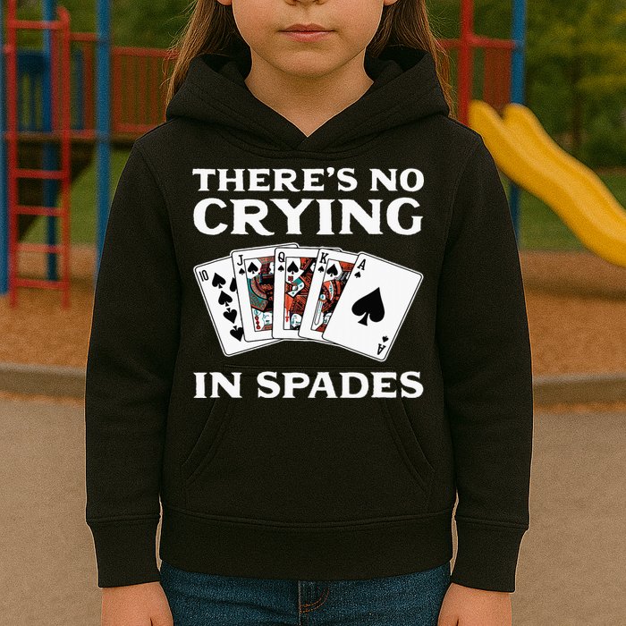 Theres No Crying In Spades Card Game Kids Hoodie