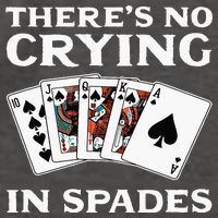 Theres No Crying In Spades Card Game Vector Backpack