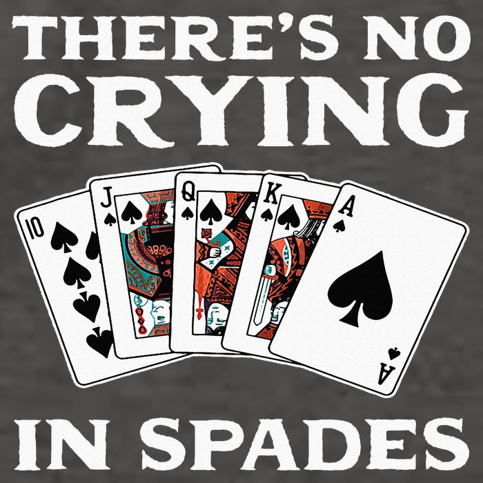 Theres No Crying In Spades Card Game Vector Backpack