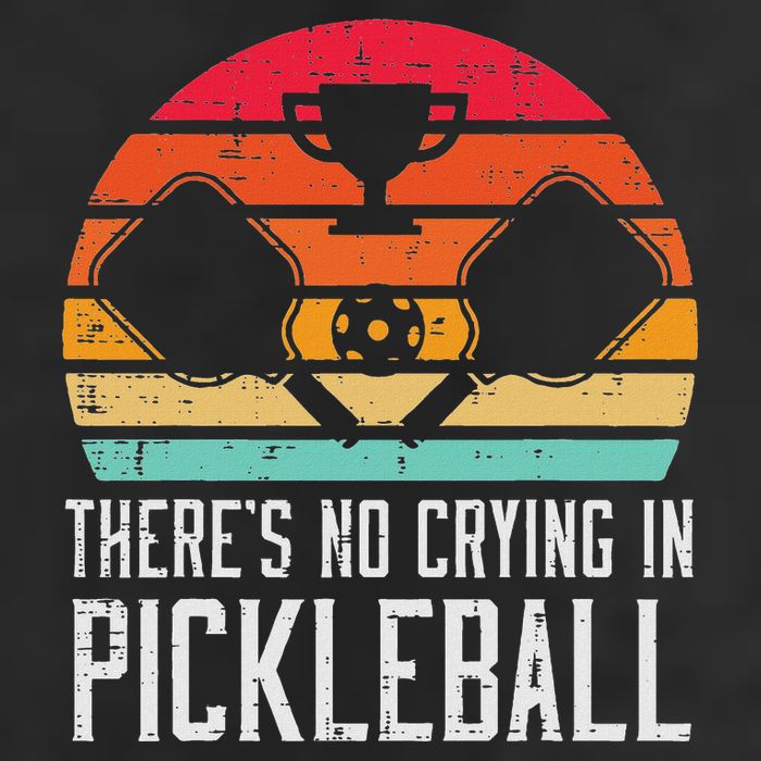 Theres No Crying In Pickleball Pickle Ball Women 7 Panel Mesh Trucker Snapback Hat