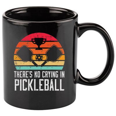 Theres No Crying In Pickleball Pickle Ball Women 11oz C Handle Ceramic Mug
