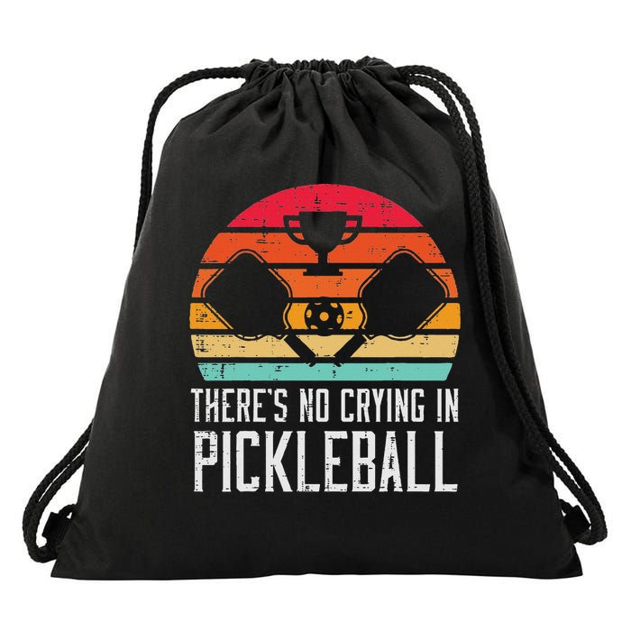 Theres No Crying In Pickleball Pickle Ball Women Drawstring Bag