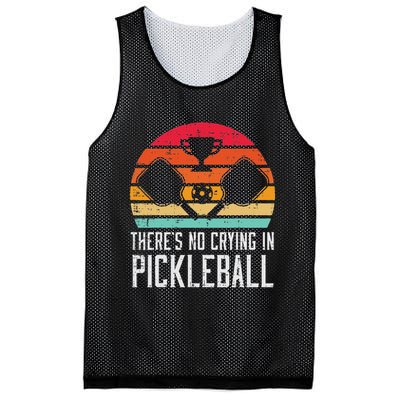 Theres No Crying In Pickleball Pickle Ball Women Mesh Reversible Basketball Jersey Tank