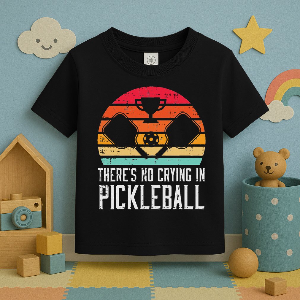 Theres No Crying In Pickleball Pickle Ball Women Toddler T-Shirt