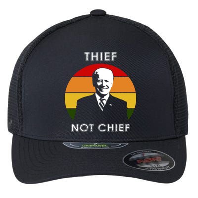 Thief Not Chief Funny Anti Joe Biden Flexfit Unipanel Trucker Cap