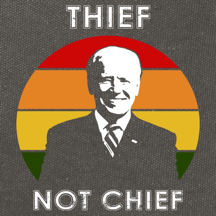 Thief Not Chief Funny Anti Joe Biden Cotton Canvas Backpack