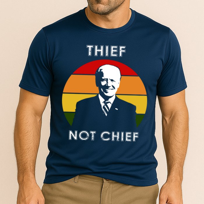 Thief Not Chief Funny Anti Joe Biden Cooling Performance Crew T-Shirt