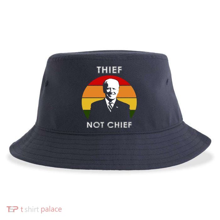 Thief Not Chief Funny Anti Joe Biden Sustainable Bucket Hat