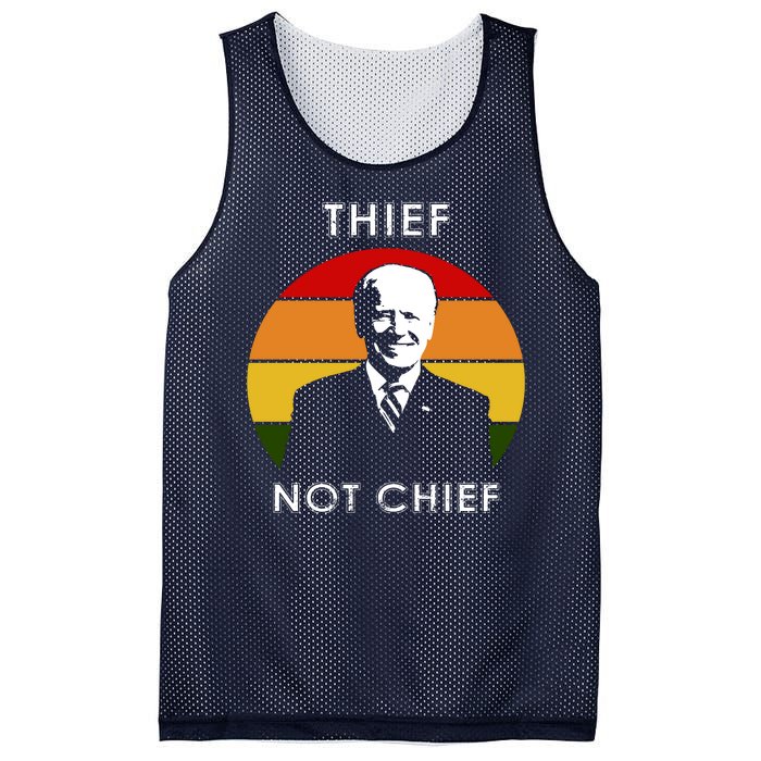 Thief Not Chief Funny Anti Joe Biden Mesh Reversible Basketball Jersey Tank