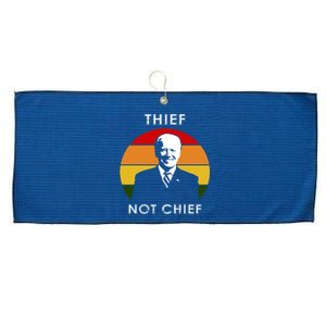 Thief Not Chief Funny Anti Joe Biden Large Microfiber Waffle Golf Towel