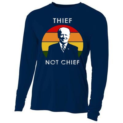 Thief Not Chief Funny Anti Joe Biden Cooling Performance Long Sleeve Crew