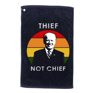 Thief Not Chief Funny Anti Joe Biden Platinum Collection Golf Towel