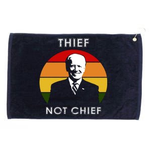 Thief Not Chief Funny Anti Joe Biden Grommeted Golf Towel