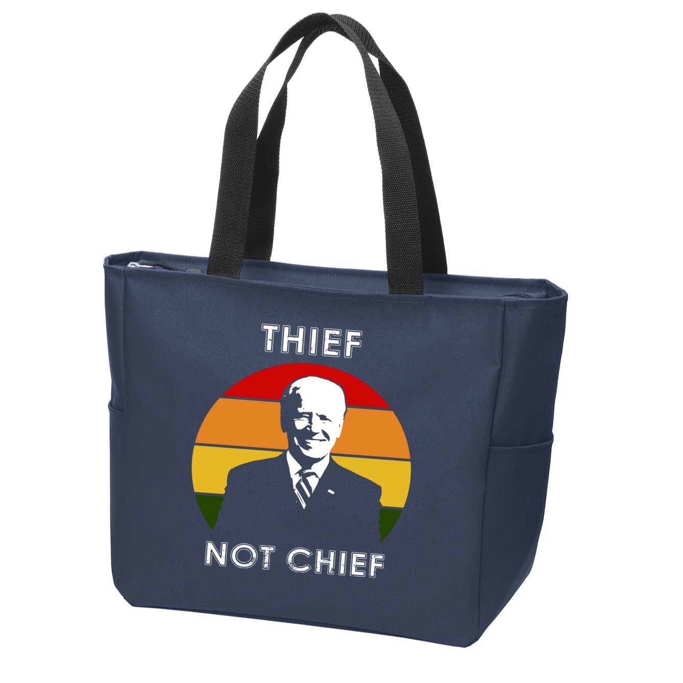 Thief Not Chief Funny Anti Joe Biden Zip Tote Bag