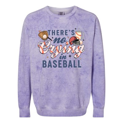 ThereS No Crying In Boojee Baseball Mama Colorblast Crewneck Sweatshirt