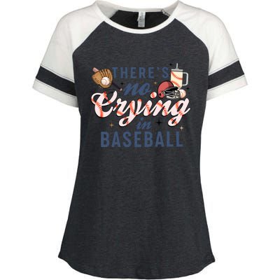 ThereS No Crying In Boojee Baseball Mama Enza Ladies Jersey Colorblock Tee