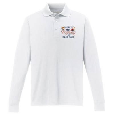 ThereS No Crying In Boojee Baseball Mama Performance Long Sleeve Polo