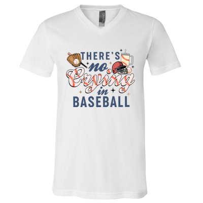 ThereS No Crying In Boojee Baseball Mama V-Neck T-Shirt