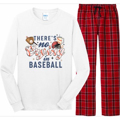 ThereS No Crying In Boojee Baseball Mama Long Sleeve Pajama Set