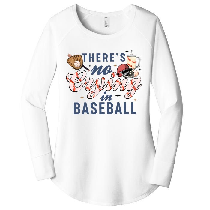 ThereS No Crying In Boojee Baseball Mama Women's Perfect Tri Tunic Long Sleeve Shirt