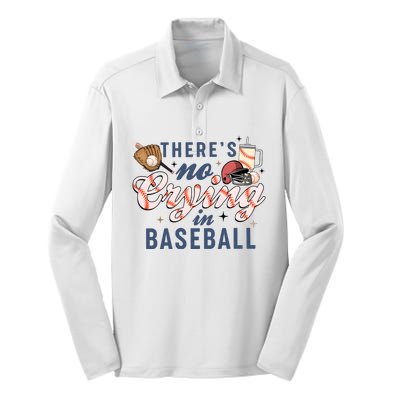 ThereS No Crying In Boojee Baseball Mama Silk Touch Performance Long Sleeve Polo