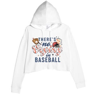 ThereS No Crying In Boojee Baseball Mama Crop Fleece Hoodie