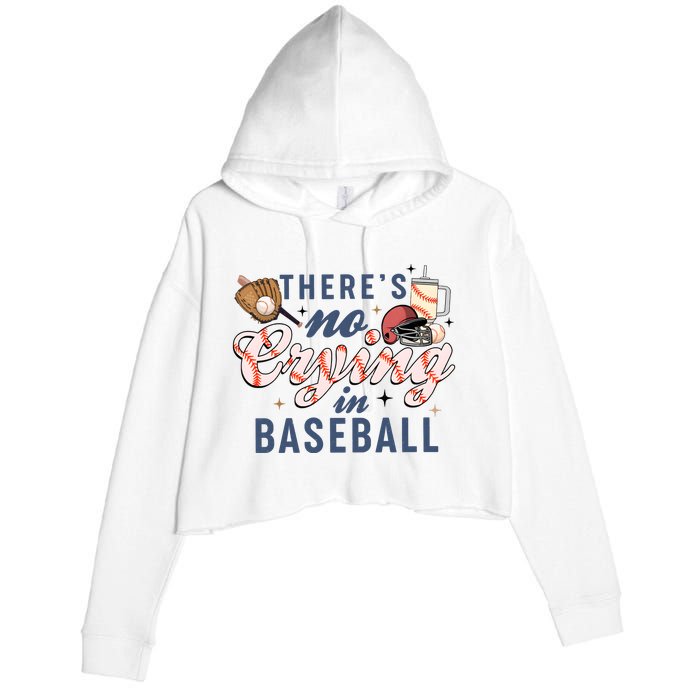 ThereS No Crying In Boojee Baseball Mama Crop Fleece Hoodie