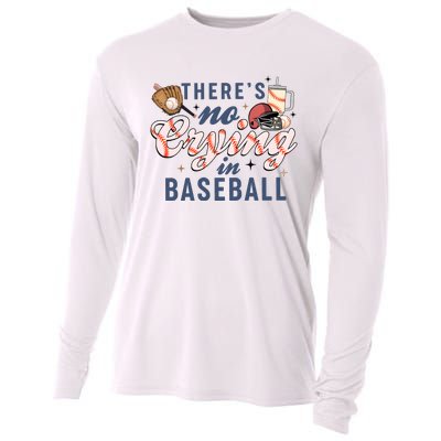 ThereS No Crying In Boojee Baseball Mama Cooling Performance Long Sleeve Crew