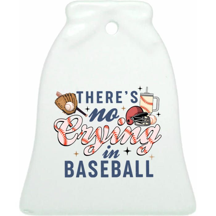 ThereS No Crying In Boojee Baseball Mama Ceramic Bell Ornament