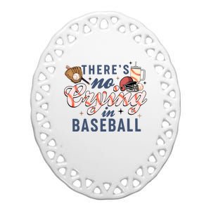 ThereS No Crying In Boojee Baseball Mama Ceramic Oval Ornament