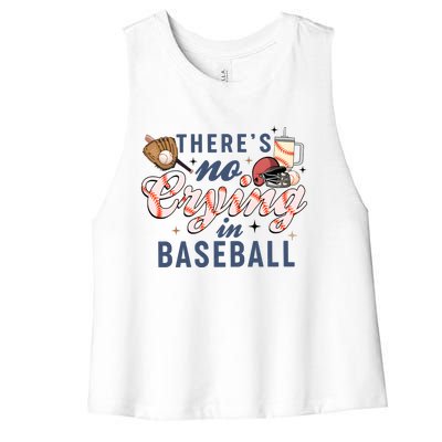 ThereS No Crying In Boojee Baseball Mama Women's Racerback Cropped Tank