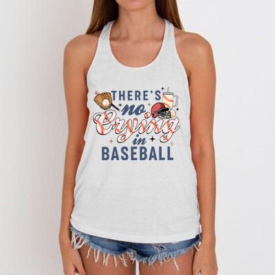 ThereS No Crying In Boojee Baseball Mama Women's Knotted Racerback Tank