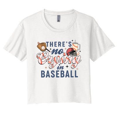 ThereS No Crying In Boojee Baseball Mama Women's Crop Top Tee