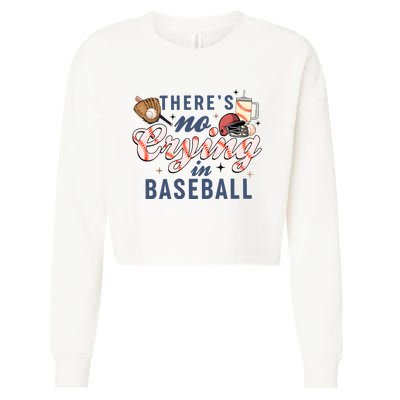 ThereS No Crying In Boojee Baseball Mama Cropped Pullover Crew