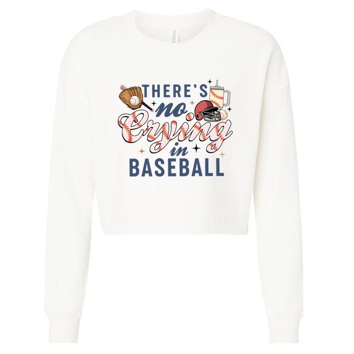 ThereS No Crying In Boojee Baseball Mama Cropped Pullover Crew