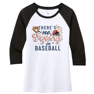 ThereS No Crying In Boojee Baseball Mama Women's Tri-Blend 3/4-Sleeve Raglan Shirt