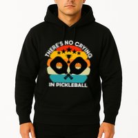 Theres No Crying In Pickleball Sports Love Funny Retro Hoodie