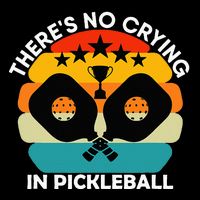 Theres No Crying In Pickleball Sports Love Funny Retro Drawstring Bag