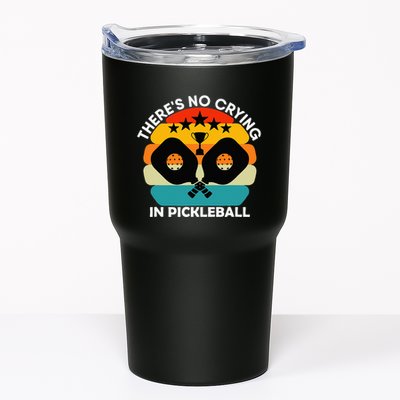 Theres No Crying In Pickleball Sports Love Funny Retro Tumbler