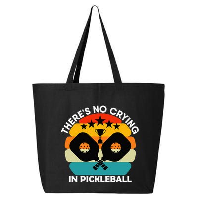 Theres No Crying In Pickleball Sports Love Funny Retro 25L Jumbo Tote