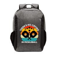 Theres No Crying In Pickleball Sports Love Funny Retro Vector Backpack