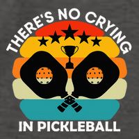 Theres No Crying In Pickleball Sports Love Funny Retro Vector Backpack