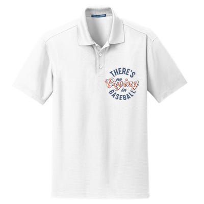 ThereS No Crying In Mama Baseball Funny Dry Zone Grid Polo