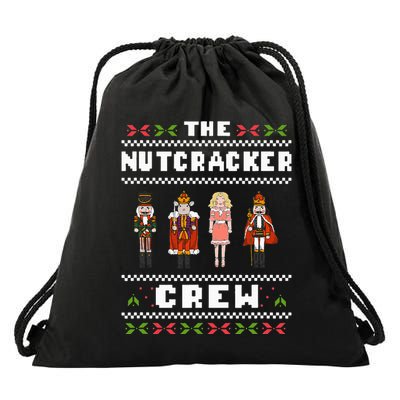The Nutcracker Crew Nutcracker Ugly Christmas Sweater Ballet Drawstring Bag